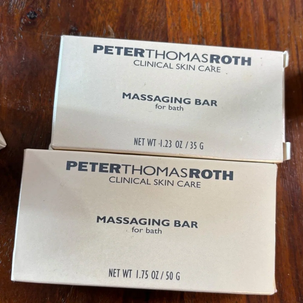 Peter Thomas Roth Travel Set Mega-Rich Shampoo Massaging Bars Shower Cap 4pc NEW
